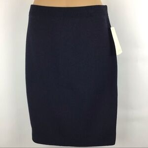 Escada Strickrock Navy Blue Pencil Knit Skirt | 36